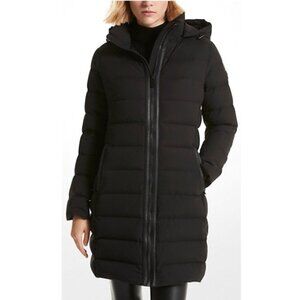 Michael Kors Women's Hooded Quilted Puffer Coat Size-M Black